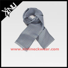 Gray Printed Oblong Alibaba Scarves in Silk